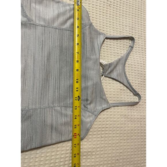 Zella Athletic Activewear Strappy Racerback Light Heather Gray Shelf Bra Tank Lg - Picture 8 of 9